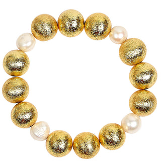 Lisi Lerch Georgia Beaded Bracelet - 14mm and Freshwater Pearl 