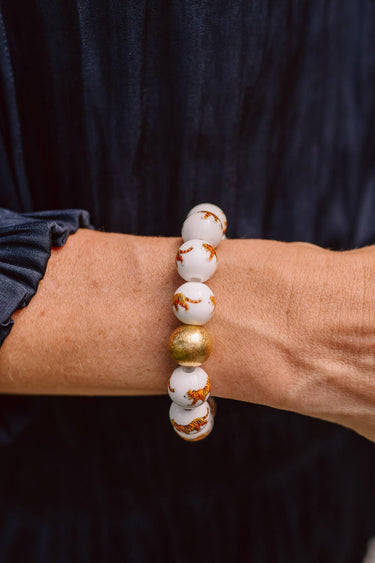 Lisi Lerch Georgia Beaded Bracelet - Tiger - Gameday Collection  
