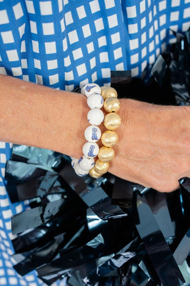 Georgia Cowboy Boot - Navy Boot & 1 Gold 14mm - Bracelet Bundle - Brooke Wright x Lisi Lerch Collection - Lisi Lerch