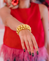 Lisi Lerch Georgia - Gold Beaded Bracelet Set - 2 - 10MM and  1- 14MM 