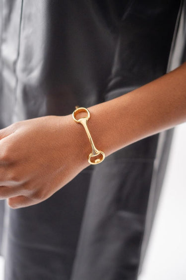 Lisi Lerch Gold Horse Bit Cuff - 18k Plated 