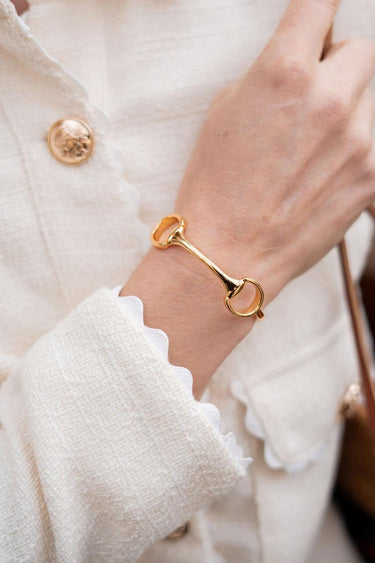Gold Horse Bit Cuff - 18k Plated - Lisi Lerch