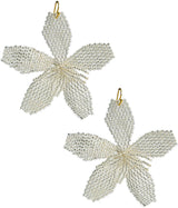 Lisi Lerch Gwen - Fabric Beaded Hook Back Flower Earrings - PreOrder March 2nd 