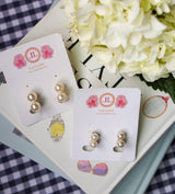 Lisi Lerch Large Belle - Double Pearl earrings - Belle of  the Ball 
