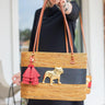 Large Charlotte - Black Band - Gold Bulldog Charm - Red Triple HorseHair Tassel - Lisi Lerch