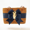 Large Charlotte - Navy Fluffy Bow with Golf Bag - Lisi Lerch