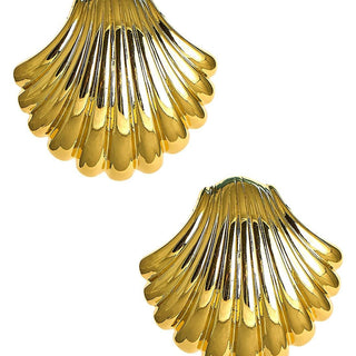 Large Meeghan - Gold Shell Stud - 18k Gold Plated - Meeghan Mullin x Lisi Lerch Collection - Lisi Lerch