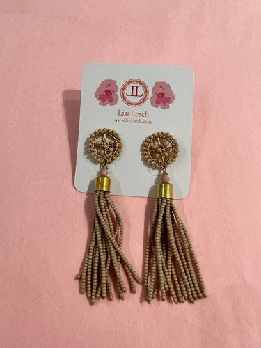 Lisi Lerch Latte Beaded Tassel- Final sale  