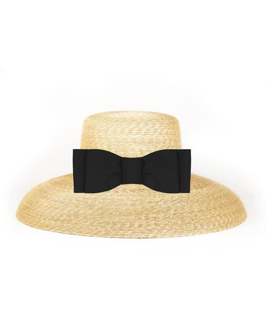 Lauren Hat - Black Flat Bow - Belle of the Ball Collection - Lisi Lerch