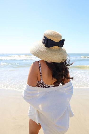 Lauren Hat - Black Flat Bow - Belle of the Ball Collection - Lisi Lerch