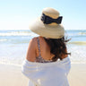 Lauren Hat - Black Flat Bow - Belle of the Ball Collection - Lisi Lerch