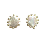 Lisi Lerch Lexi - Mother of Pearl Stud Earring - Broke Brooke 
