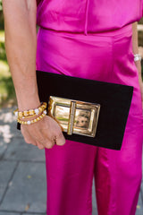 Lisi Lerch Lillian Clutch - Black Velvet  