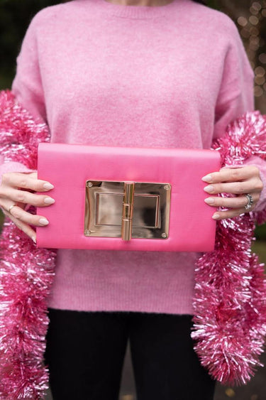 Lisi Lerch Lillian Clutch - Pink Faille 