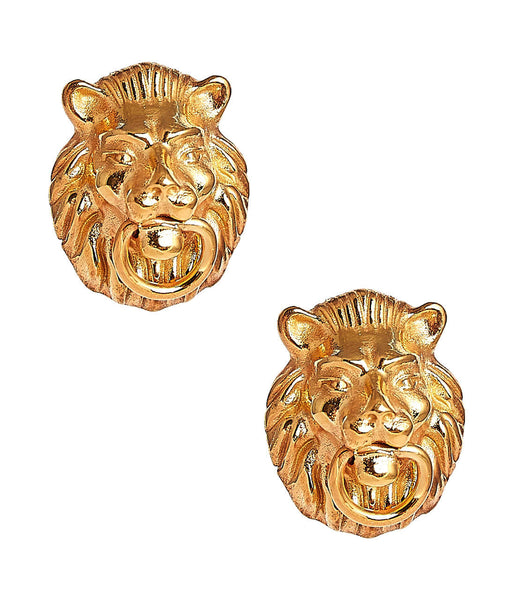 Ivy Hammered Gold Stud Earrings in Egg Shape | Lisi Lerch