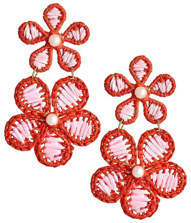 Marigold - Two - Tone - Raffia Earring - Lisi Lerch