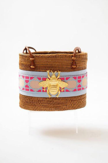 Medium Charlotte - Blue Bell/Blue Shanghai Layer with XL Bee - Lisi Lerch