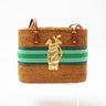 Medium Charlotte - Hunter/Green Palm Layer with Golf Bag - Lisi Lerch