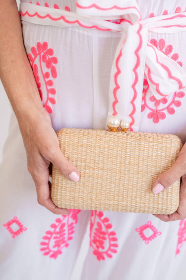 Lisi Lerch Mimi Pearl Top - Straw Clutch 