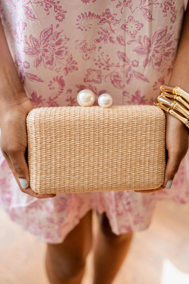 Lisi Lerch Mimi Pearl Top - Straw Clutch 