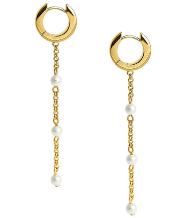 Lisi Lerch Moonlit Drop Hoop Earring - 18k Gold Plated - Jess Fay Collection