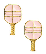 Pink Enamel Pickleball Stud Earring - Lisi Lerch