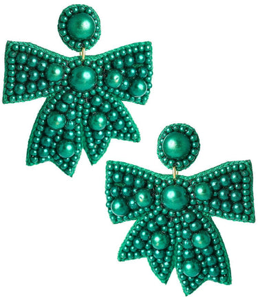 Lisi Lerch Rosie - Fabric Bow Earring - Green