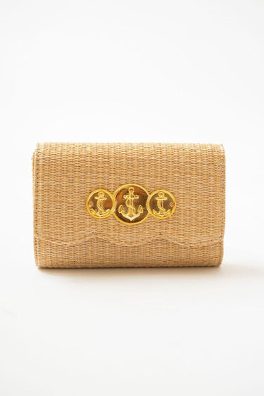 Lisi Lerch Ruby Straw Scalloped - Triple Anchor Charm