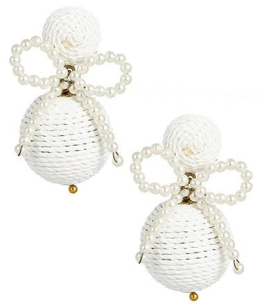 Lisi Lerch Sullivan - Fabric & Pearl Earrings - Sarah Weisbrod Collection
