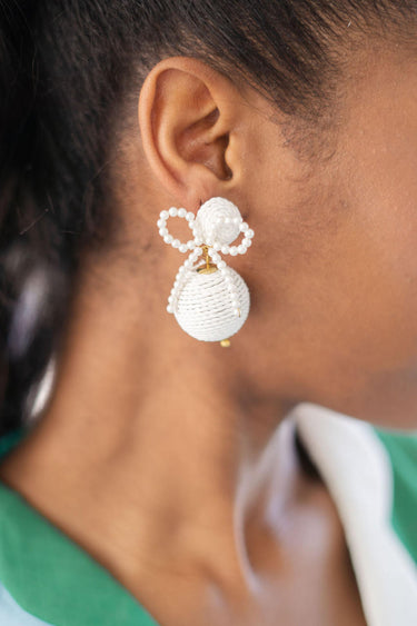 Lisi Lerch Sullivan - Fabric & Pearl Earrings - Sarah Weisbrod Collection 