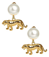Lisi Lerch Tiger Pearl Drop - Gold Earring  