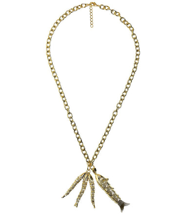 Lucky Double Fish Necklace - Momma and Baby Fish - Lisi Lerch