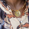 Lucky Texas Coin Necklace - 18k Gold Plated Chain Link - Lisi Lerch