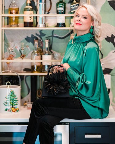 Lulu - Black Faille with Feather - Lisi Lerch