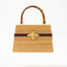Lulu Straw Clutch - Sand Band - Gold Charm - Lisi Lerch