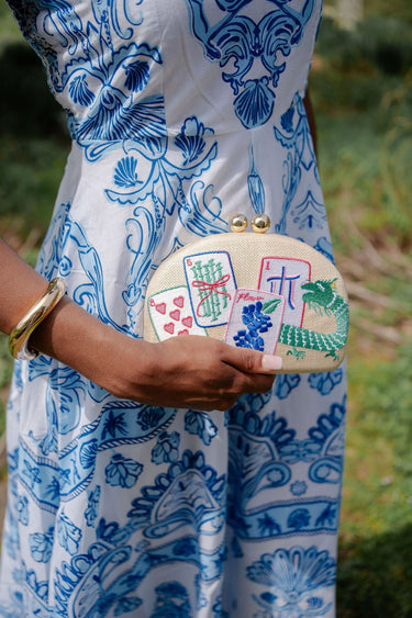 Mahjong Clutch - Embroidered - Lisi Lerch