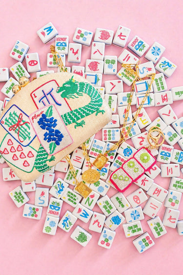 Mahjong Hand Beaded - Key Chain - Bag Charm - Lisi Lerch
