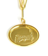 Map - Beach Tag Charm Necklace – 18k Gold Plated - Lisi Lerch
