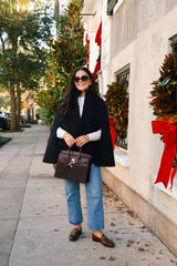 Margo - Fall Wicker Handbag - Black & Chocolate - Lisi Lerch