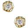 Margot - Bezel Textured Stud Earring - 18k Gold Plated - Darby Clark Collection - Lisi Lerch