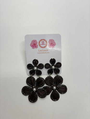 Marigold Chocolate Brown Raffia Earring - Sample Sale Final Sale - Lisi Lerch