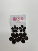 Marigold Chocolate Brown Raffia Earring - Sample Sale Final Sale - Lisi Lerch