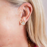 Martha - Heart Mother of pearl stud earring - 18k gold plated - Darby Clark Collection - Lisi Lerch