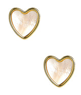 Martha - Heart Mother of pearl stud earring - 18k gold plated - Darby Clark Collection - Lisi Lerch
