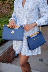 Mary Colored Clutch - Bamboo Natural Handle - Lisi Lerch