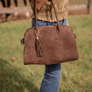 Megan - Faux Suede Medicine Bag - Lisi Lerch