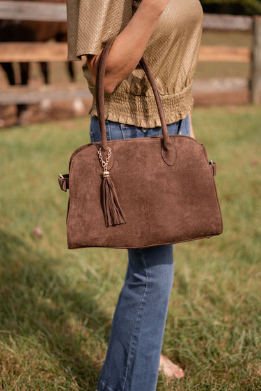 Megan - Faux Suede Medicine Bag - Lisi Lerch