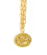 Mini Beach Tag Charm Necklace – 18k Gold Plated - Lisi Lerch