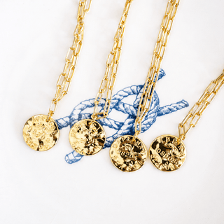Mini Beach Tag Charm Necklace – 18k Gold Plated - Lisi Lerch
