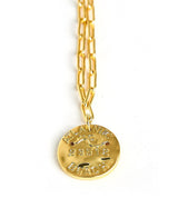 Mini Beach Tag Charm Necklace – 18k Gold Plated - Lisi Lerch